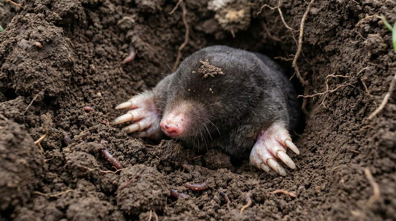 Découvrez la taupe animal fascinant. Ce mammifère aux pattes puissantes et à l'organe d'Eimer ultra-sensible laboure votre sol.