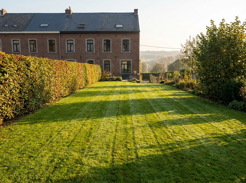 Pelouse entretenue à Chaudfontaine, Pays de Herve — taupier partenaire TaupeGun
